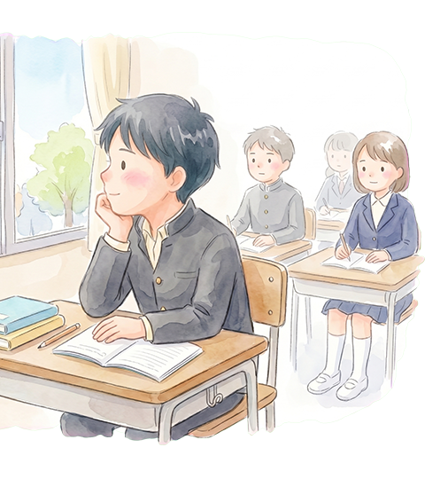 検査結果を見て悩む母親のイラスト