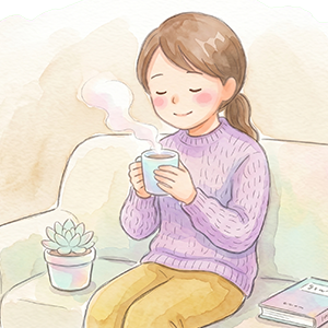 家族で支え合うイラスト