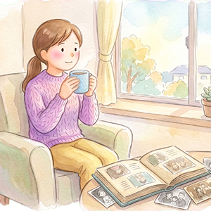 親自身を労わるイラスト