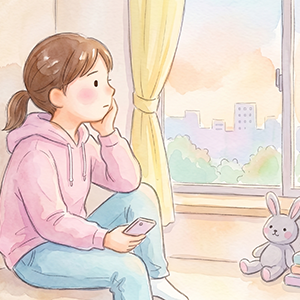 居場所を感じる家庭のイラスト