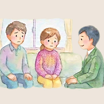 家族まるごと支援のイラスト